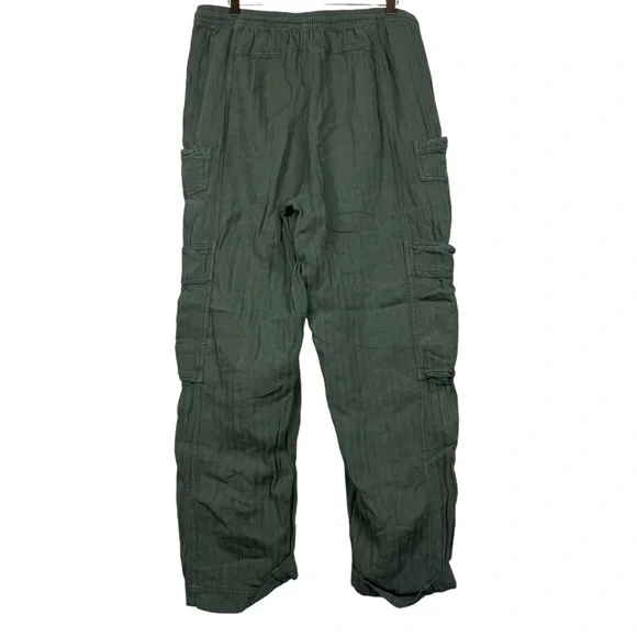 Free People Olive Green Straight Leg Pants - Picture 3 of 6